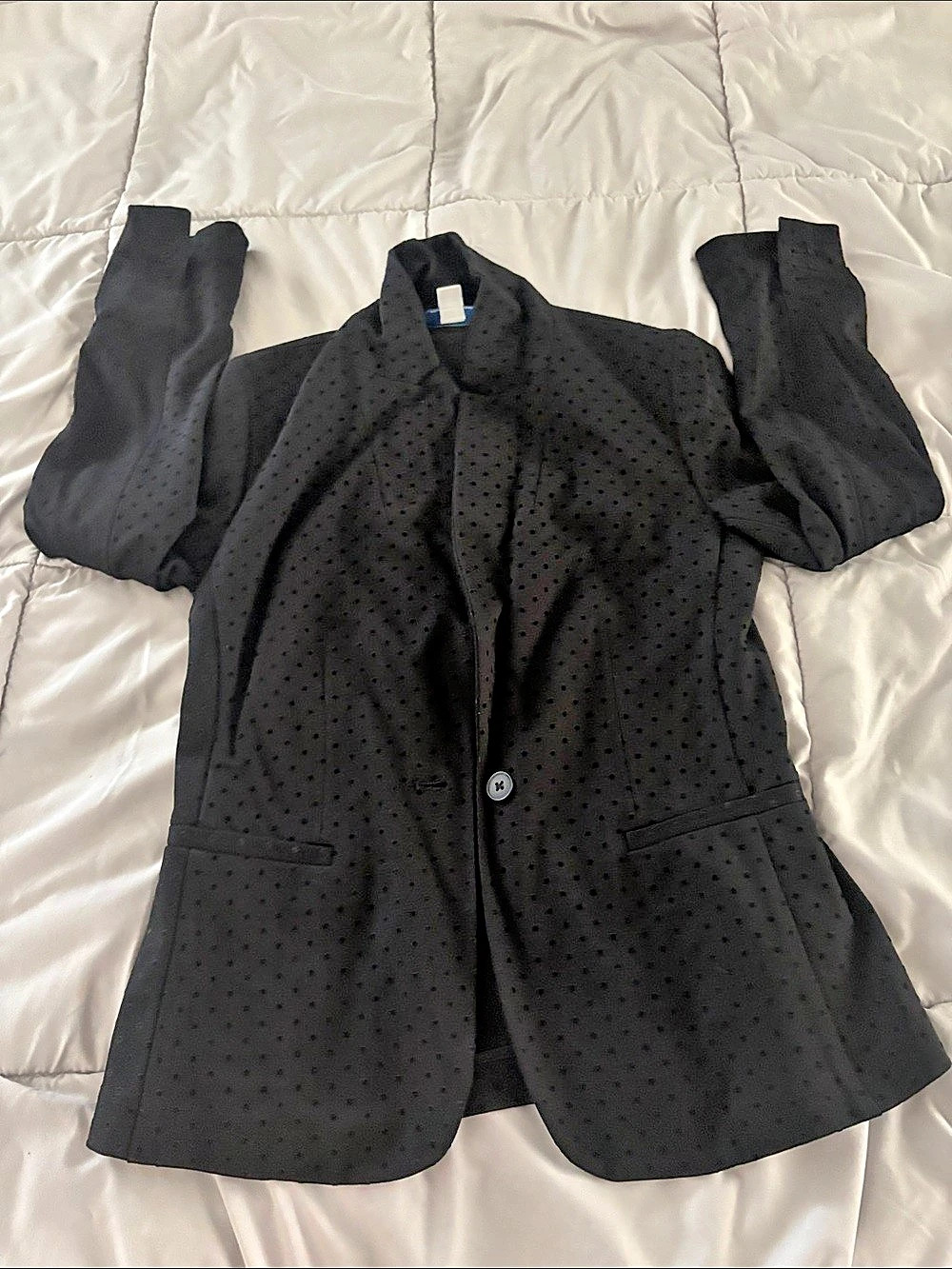 Old Navy Polka Dot Blazer Black Small Like New